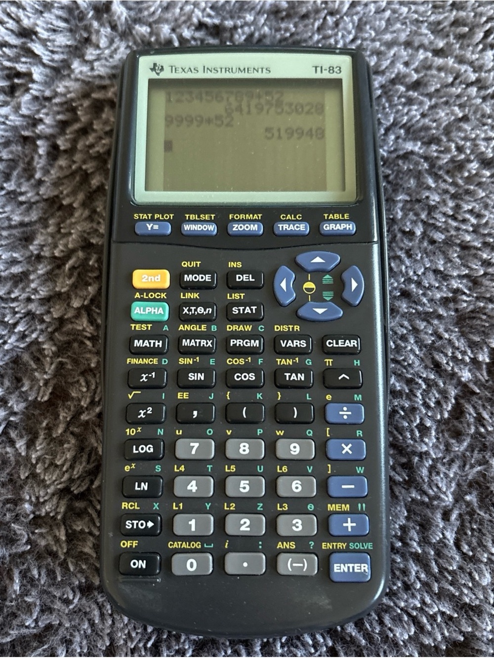 Texas Instruments TI-83 Dark Gray Graphing Calculator